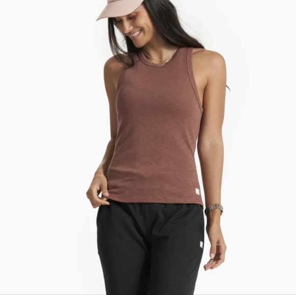 Vuori Sunrise High Neck Tank- Hazelnut - Picture 1 of 4